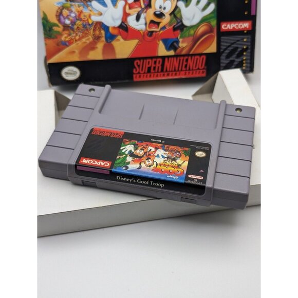 Disney's Goof Troop (Super Nintendo SNES, 1993) w/ Game & Box ~ Tested & Works - Picture 9 of 12